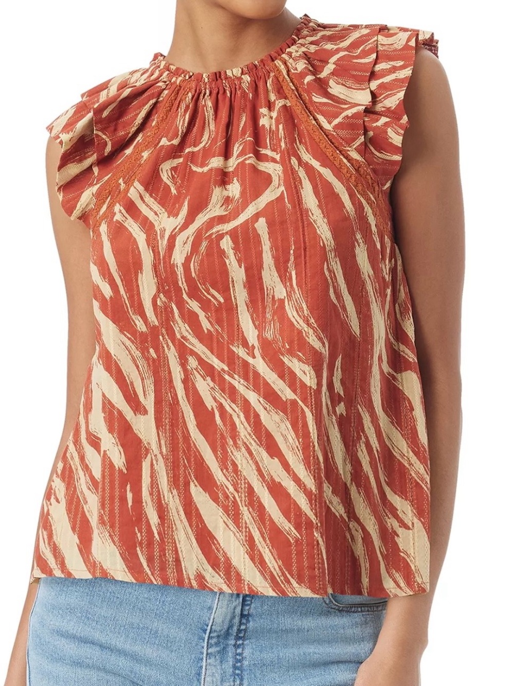 Sam Edelman Women's Baeley Woven Top Size XL NWT